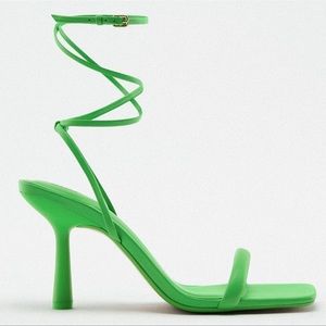 Zara high heeled leather sandals